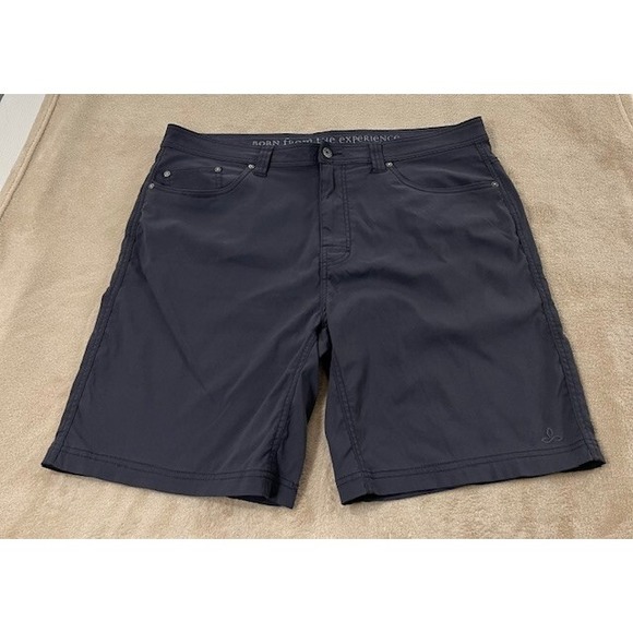 Prana Brion Shorts Men 40x9 Dark Gray Hiking Outdoors 9" - Picture 1 of 16